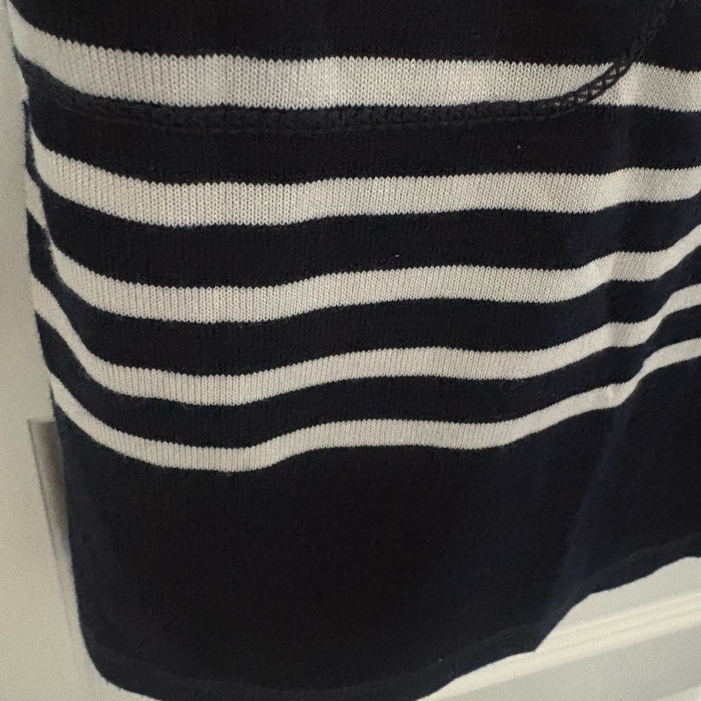NWT Max Studio Navy Striped Tshirt Dress Size Small - Picture 6 of 8
